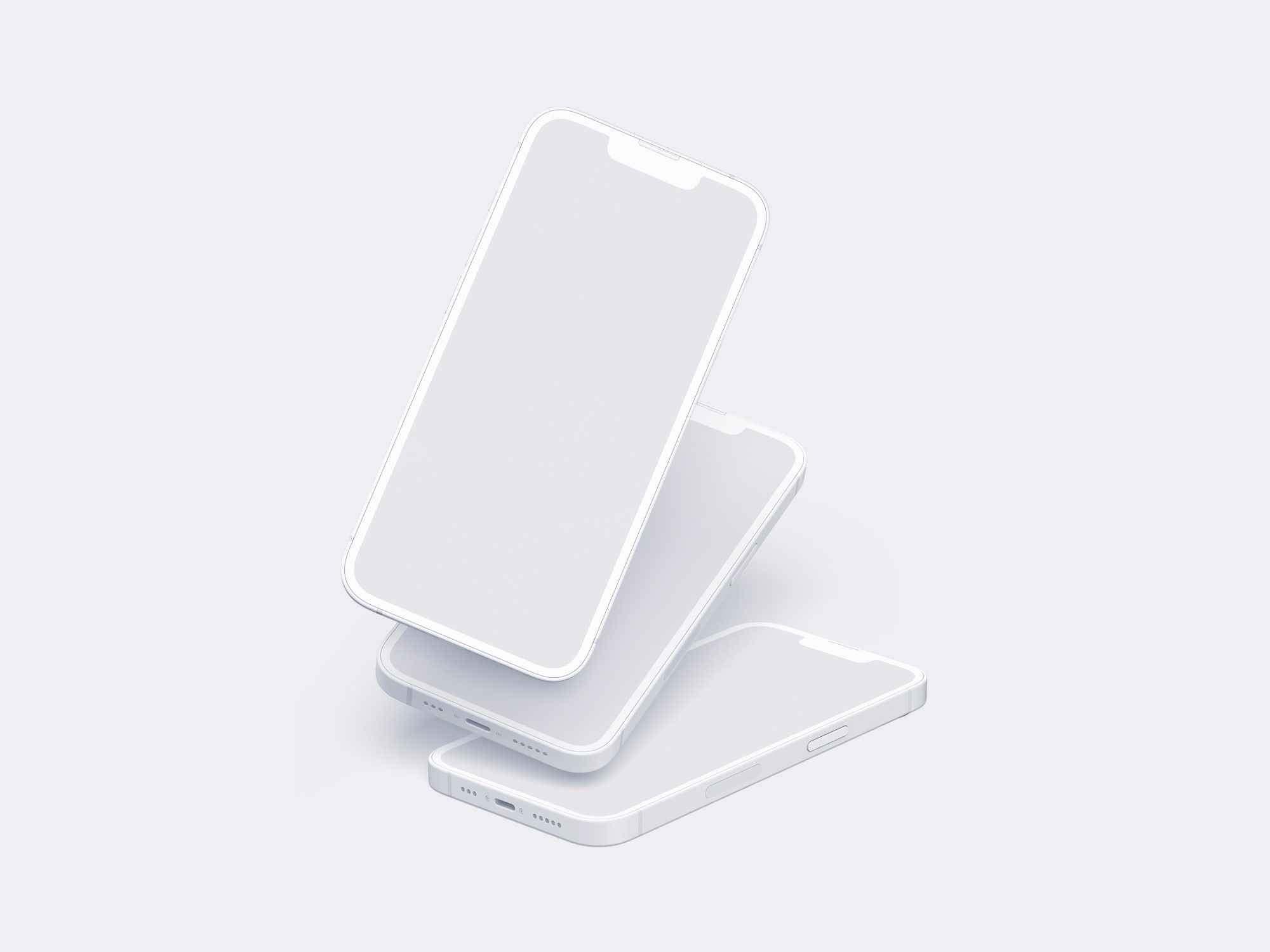 iPhone 14 Clay Mockup, Scene 07