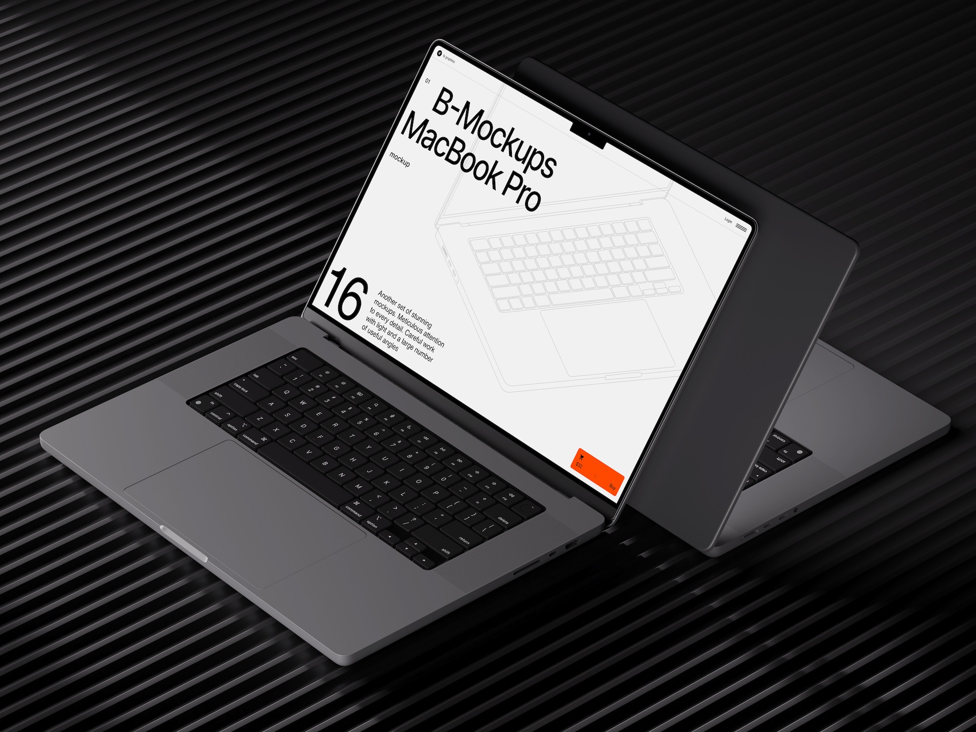 B-Mockups: Macbook Pro, Scene 07