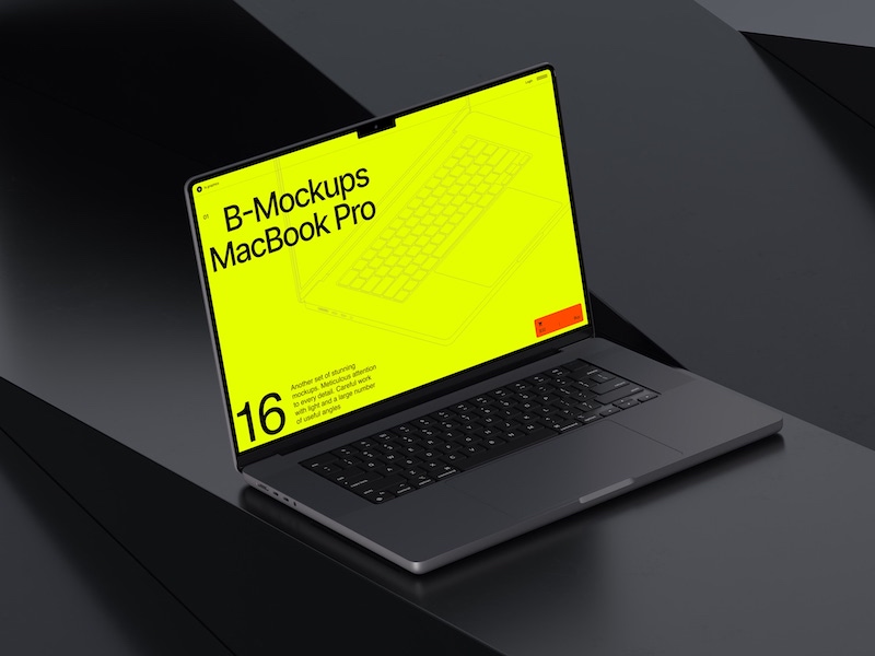 B-Mockups: Macbook Pro, Scene 09