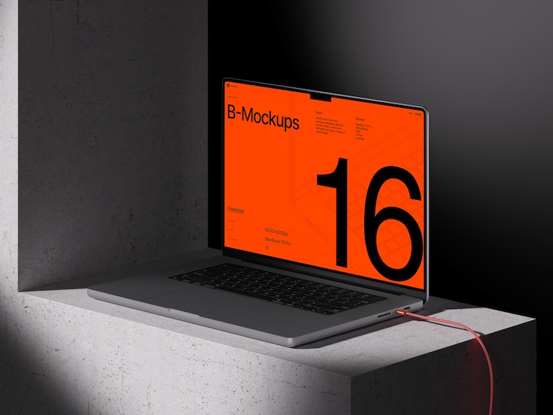 B-Mockups: Macbook Pro, Scene 12