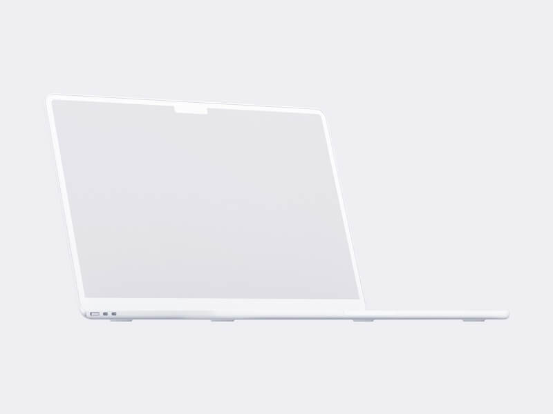 MacBook Air (M2) Clay Mockups, Scene 17