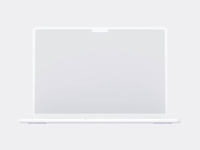 MacBook Air (M2) Clay Mockups, Scene 01