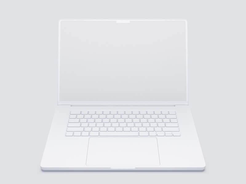 MacBook Pro 16 inch Clay Mockups, Scene 10