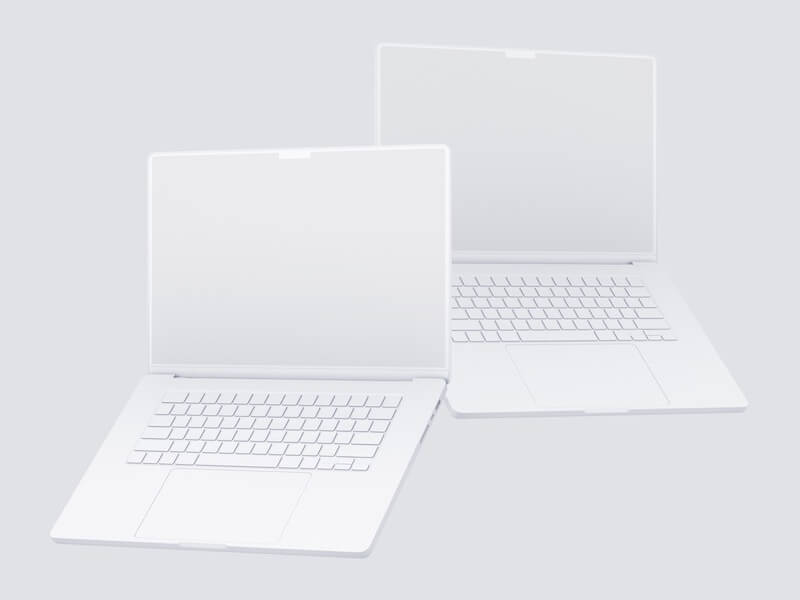 MacBook Pro 16 inch Clay Mockups, Scene 11
