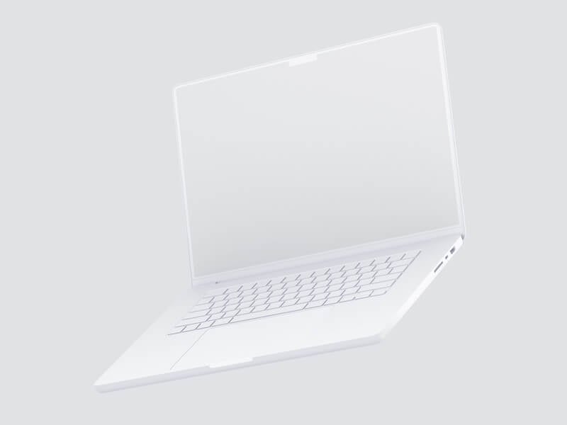 MacBook Pro 16 inch Clay Mockups, Scene 04