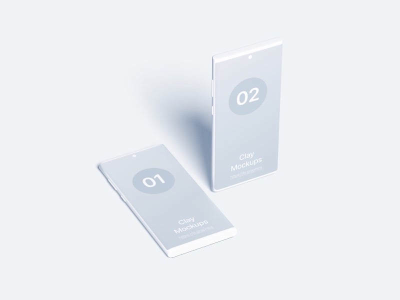 Android Note Clay Mockups, Scene 01