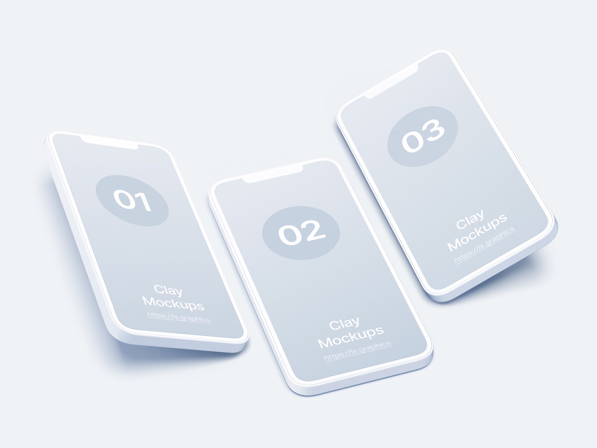 iPhone 12 Pro Clay Mockups, Scene 02