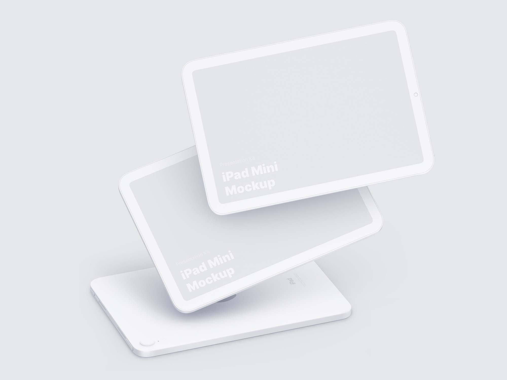 iPad Mini Clay Mockups, Scene 03