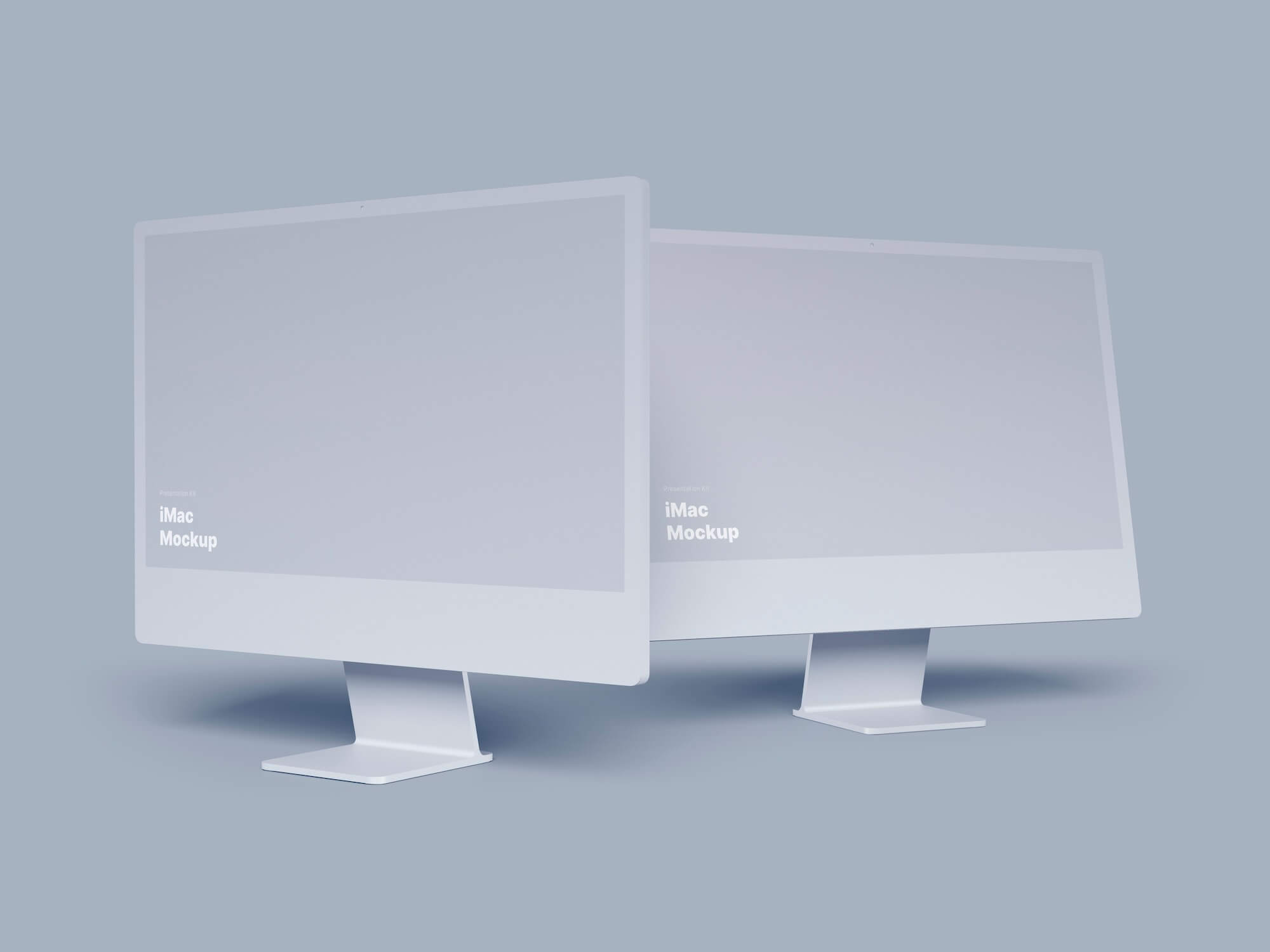 iMac 24-inch Clay Mockups, Scene 12