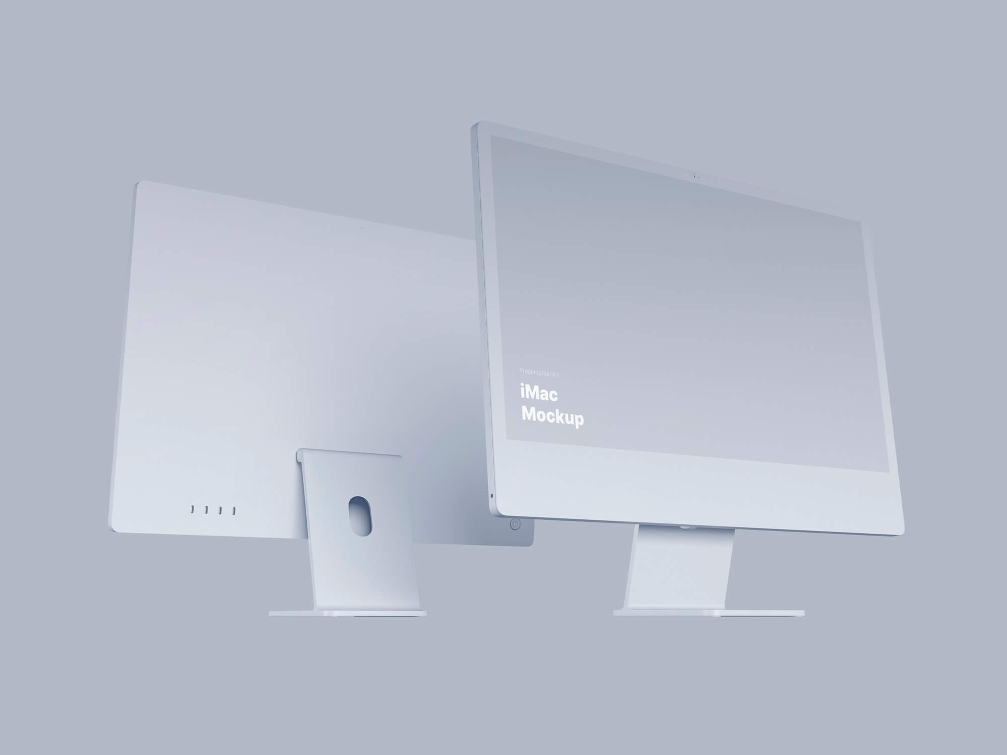 iMac 24-inch Clay Mockups, Scene 13