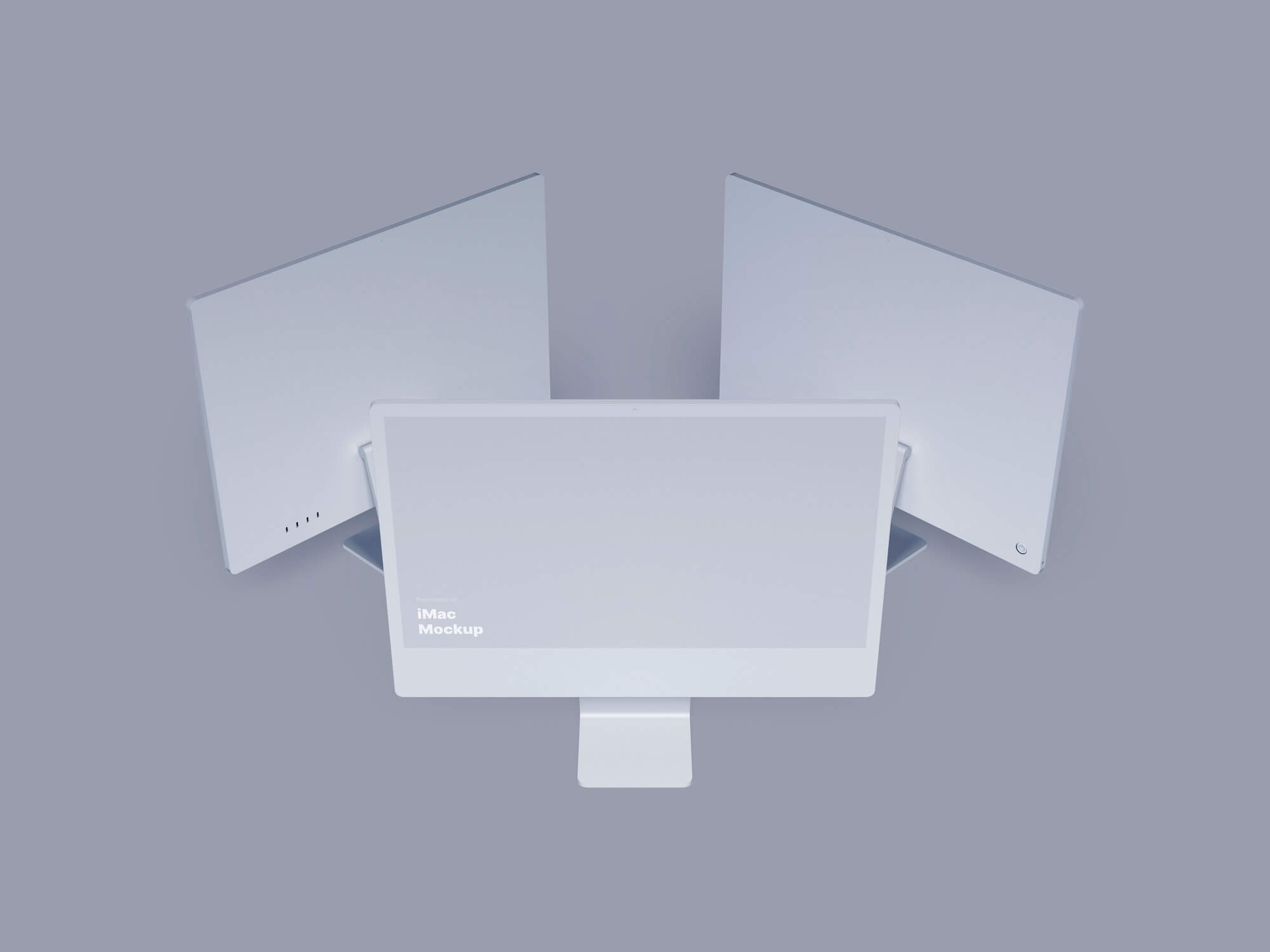 iMac 24-inch Clay Mockups, Scene 15