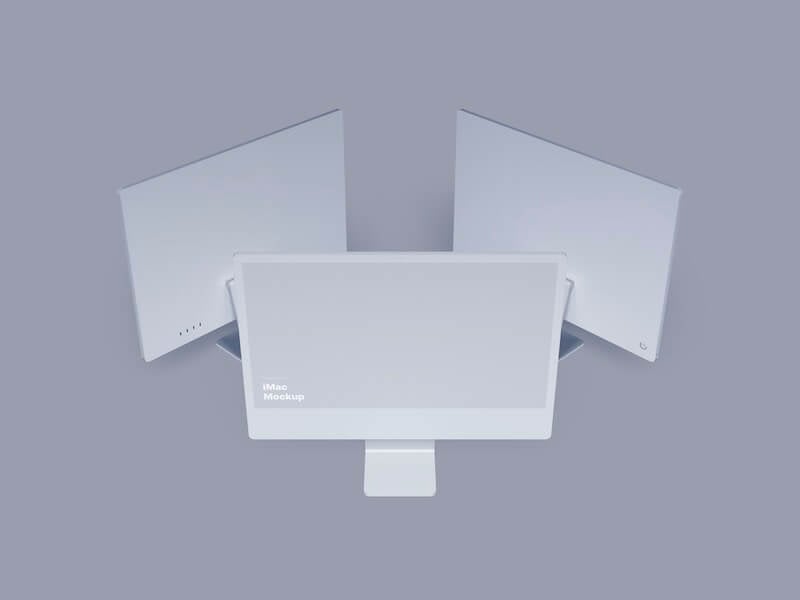iMac 24-inch Clay Mockups, Scene 15