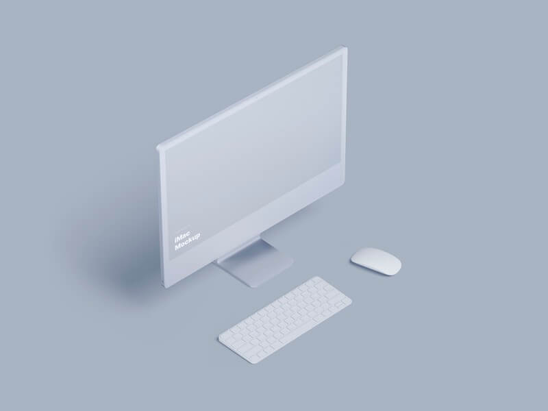 iMac 24-inch Clay Mockups, Scene 04