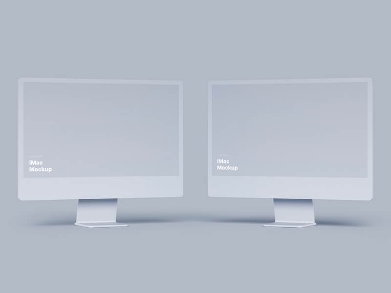 iMac 24-inch Clay Mockups, Scene 09