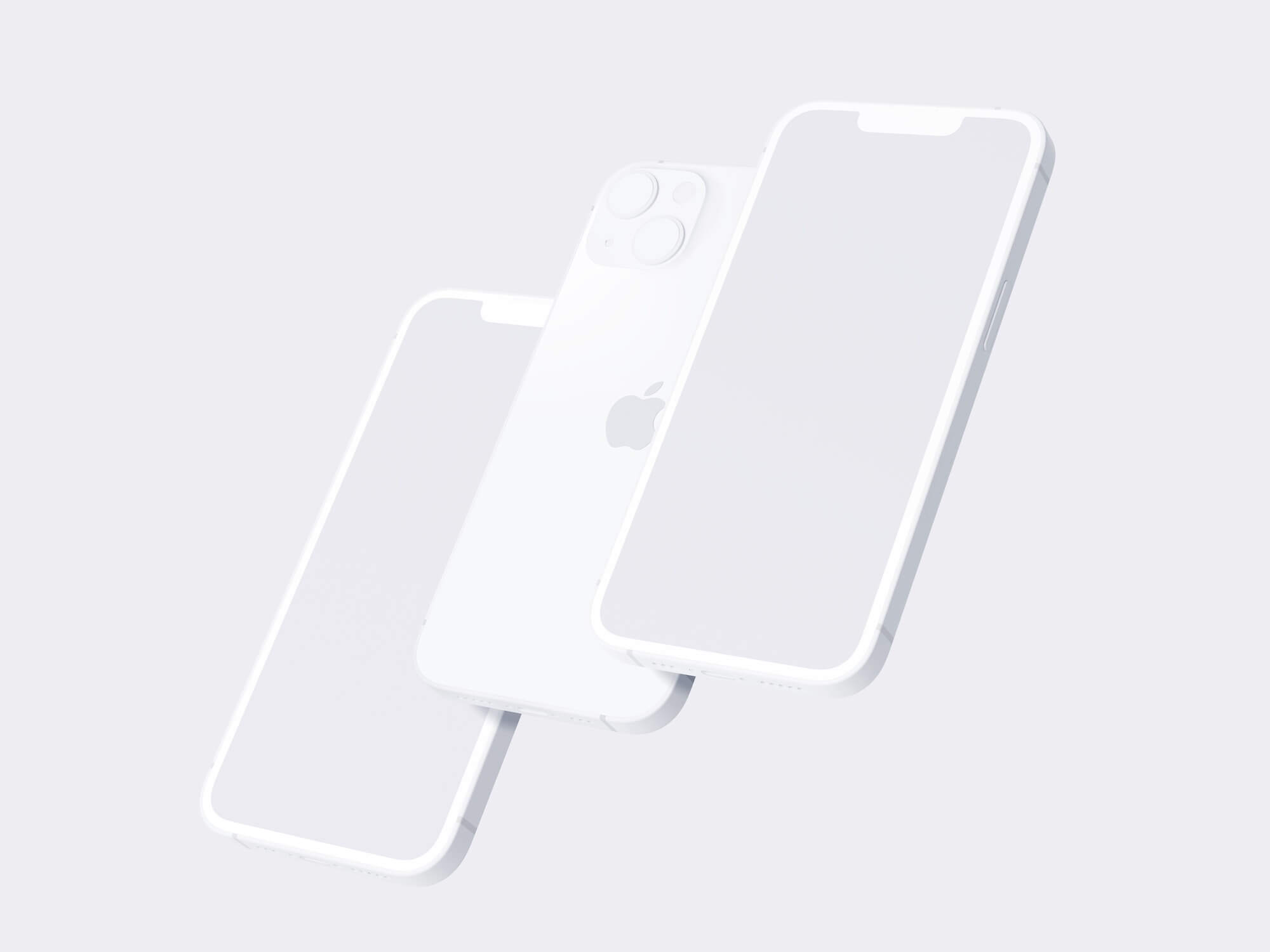 iPhone 13 Clay Mockups, Scene 04