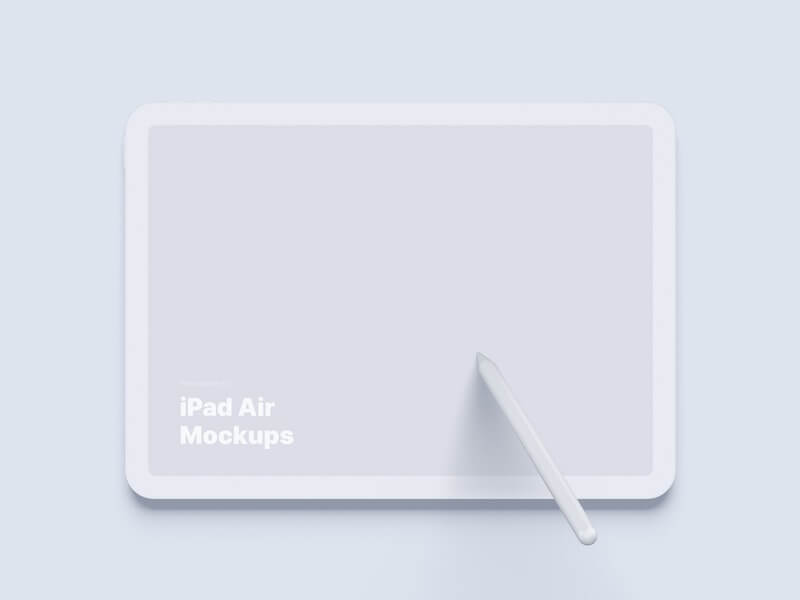 iPad Air (2020) Clay Mockups, Scene 11