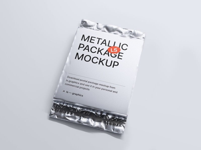 Metallic Package Mockup, Scene 08