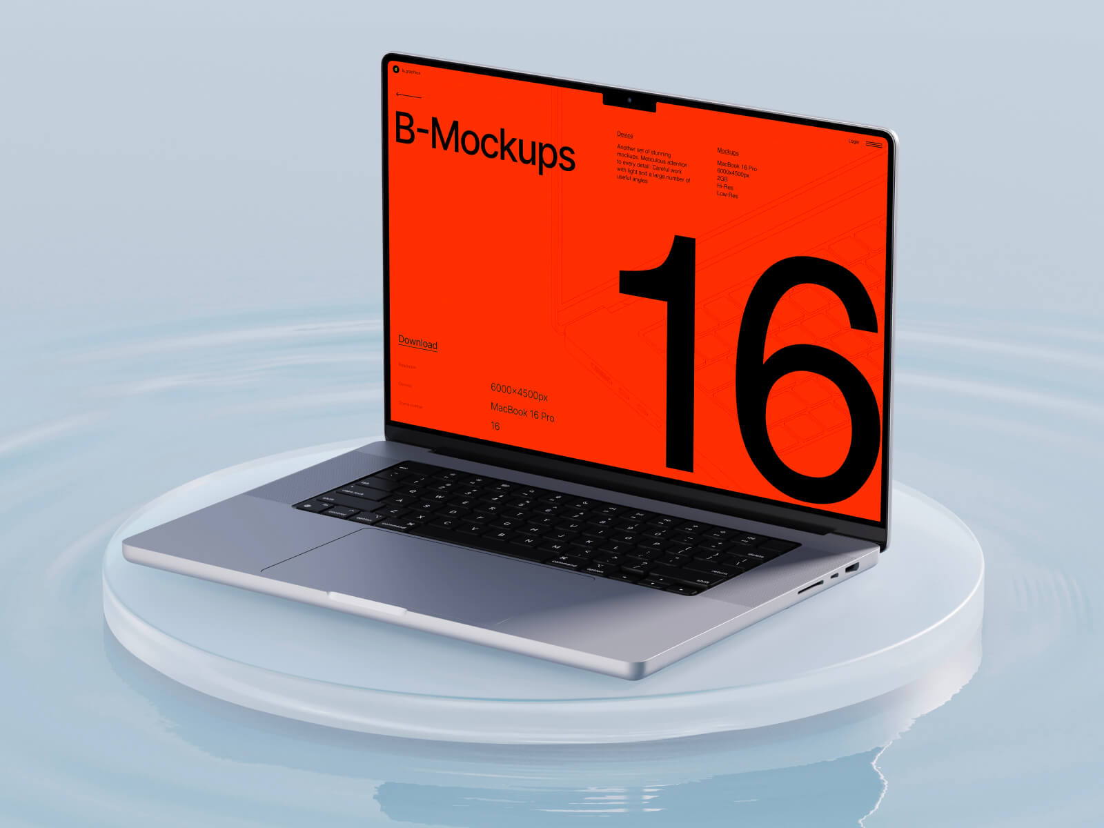 Free B-Mockup: MacBook 16 Pro