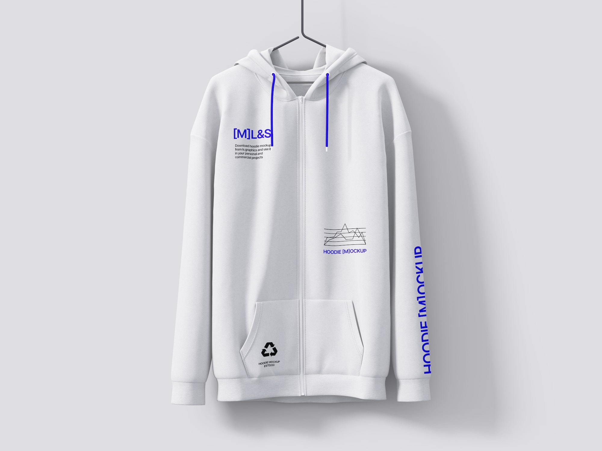 Hoodie hanging mockup, scene 01