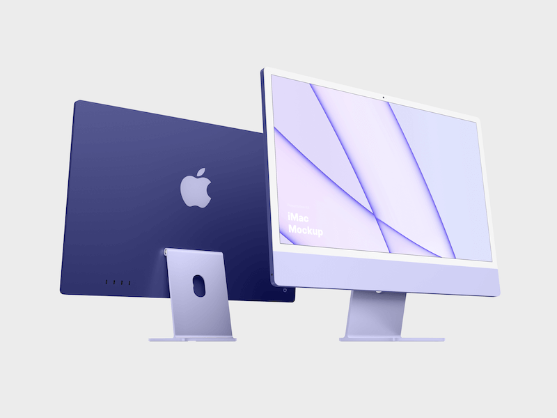 iMac 24-inch Realistic Mockups, Scene 13