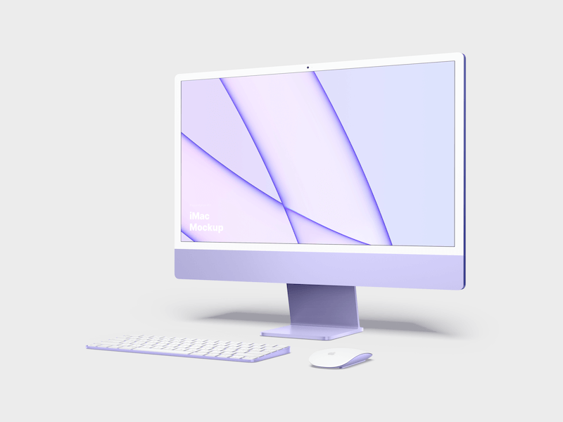 iMac 24-inch Realistic Mockups, Scene 06