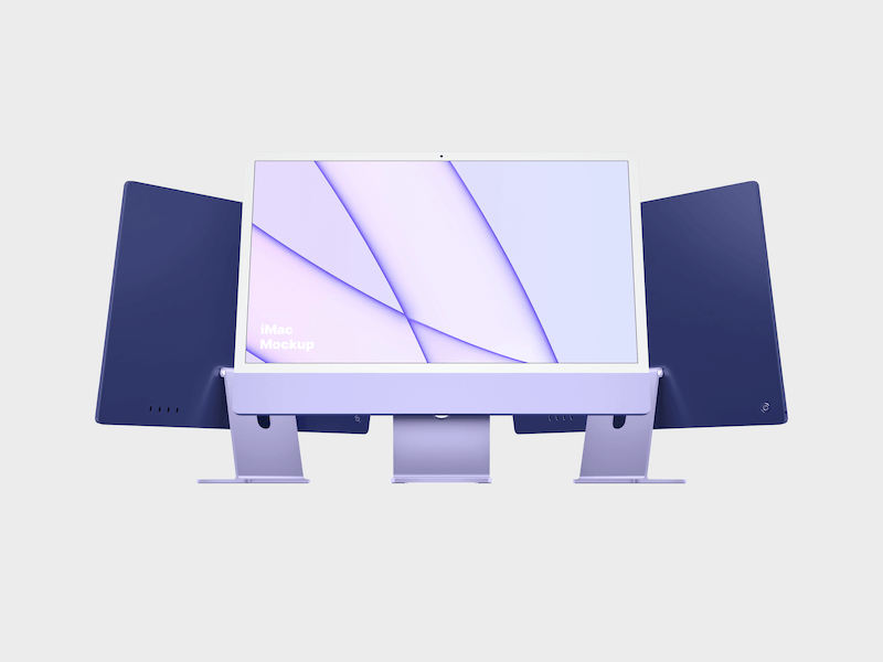 iMac 24-inch Realistic Mockups, Scene 07
