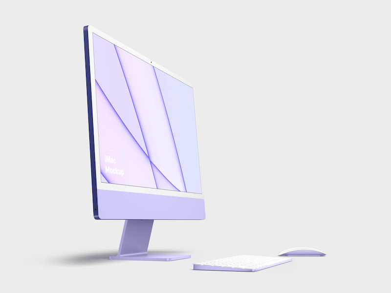 iMac 24-inch Realistic Mockups, Scene 08